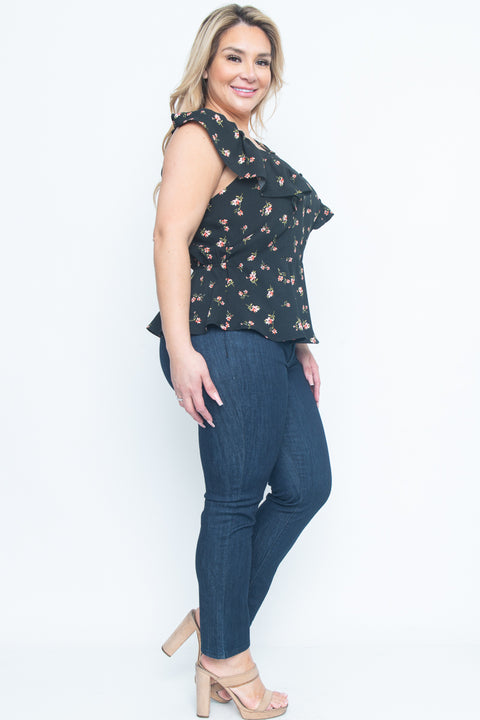 Plus Size Sleeveless Floral Printed Top* (ZB10421F) - Wholesale Fashion Couture 
