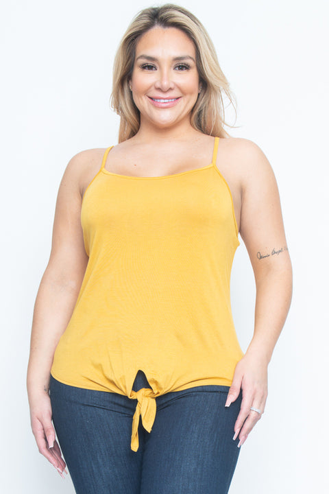 Plus Size Spaghetti Strap Solid Top* (ZA1545S) - Wholesale Fashion Couture 