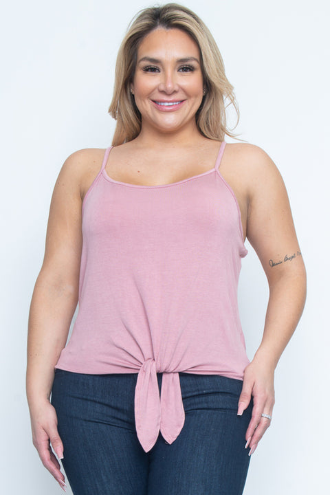 Plus Size Spaghetti Strap Solid Top* (ZA1545S) - Wholesale Fashion Couture 