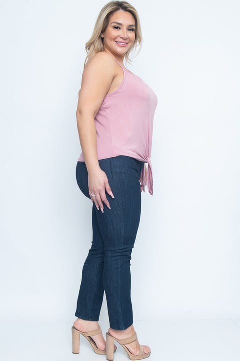Plus Size Spaghetti Strap Solid Top* (ZA1545S) - Wholesale Fashion Couture 