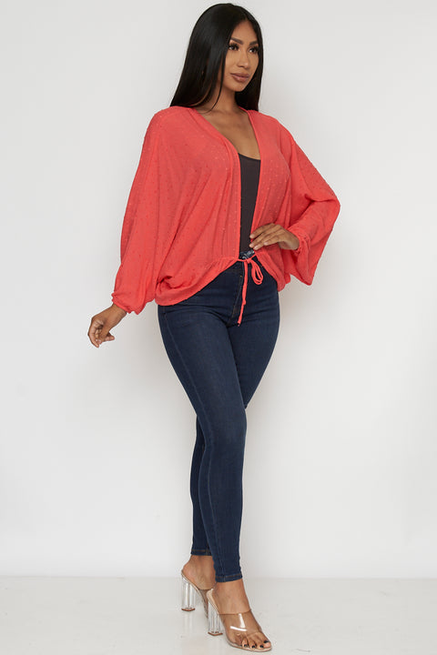 Butterfly Sleeve Cardigan- Top - Cover Up (FL20F381) - Wholesale Fashion Couture 