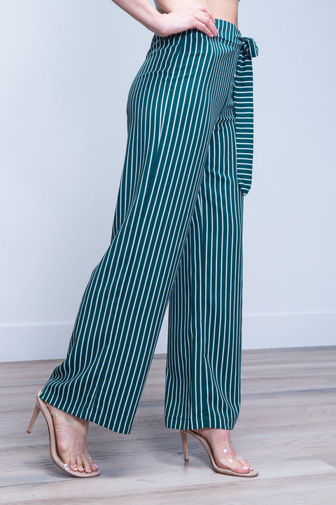 Straight Cut Striped Dressy Pants* (SJ4169) - Wholesale Fashion Couture 