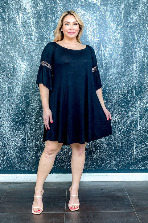 Plus Size Floral Midi Dress (D-3029X) - Wholesale Fashion Couture 