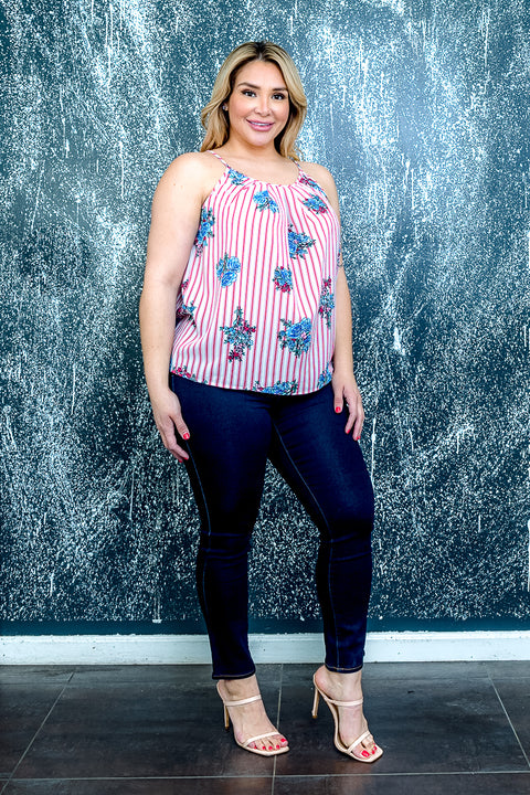Plus Size Stripped Top (ZB8808F2) - Wholesale Fashion Couture 