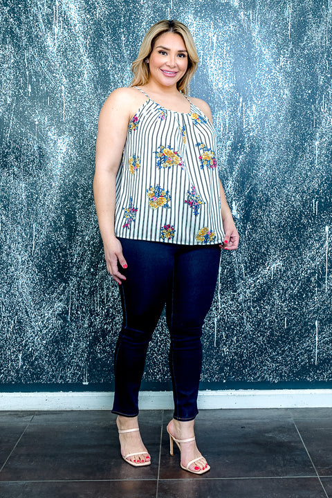 Plus Size Stripped Top (ZB8808F2) - Wholesale Fashion Couture 