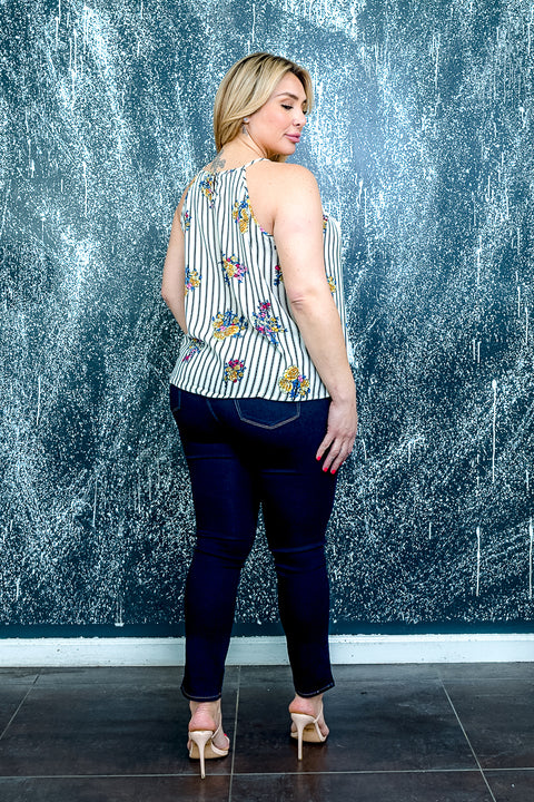 Plus Size Stripped Top (ZB8808F2) - Wholesale Fashion Couture 