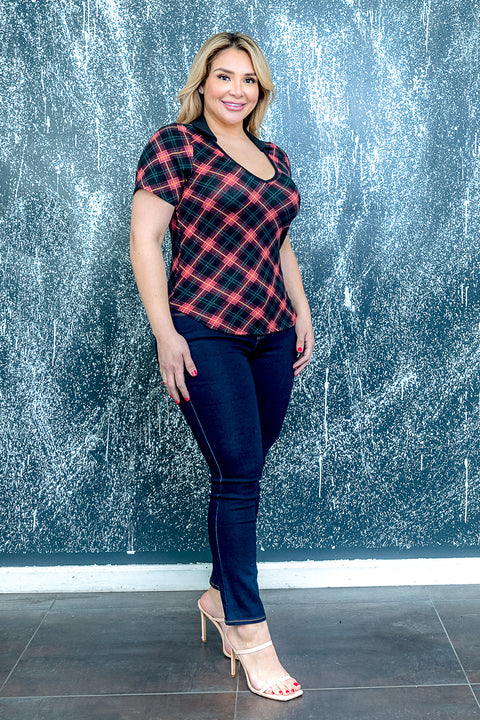 Plus Size Short Sleeve Top (ZA4223) - Wholesale Fashion Couture 