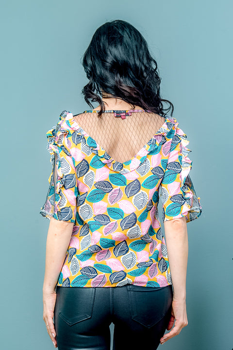 Short Sleeve Necklane Swing Top (T445) - Wholesale Fashion Couture inc
