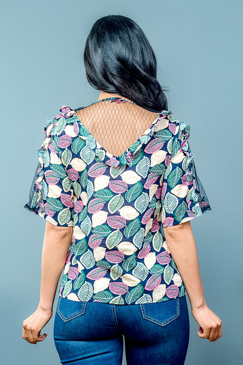 Short Sleeve Necklane Swing Top (T445) - Wholesale Fashion Couture inc