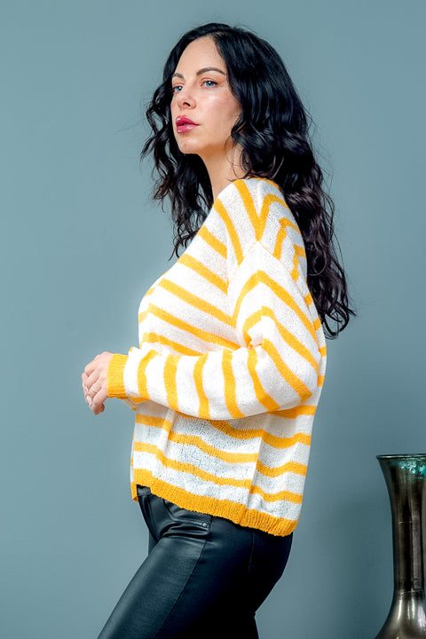 Long Sleeve Drop Shoulder Crew Neck Thin Knit Sweater Top (SW0112) - Wholesale Fashion Couture 