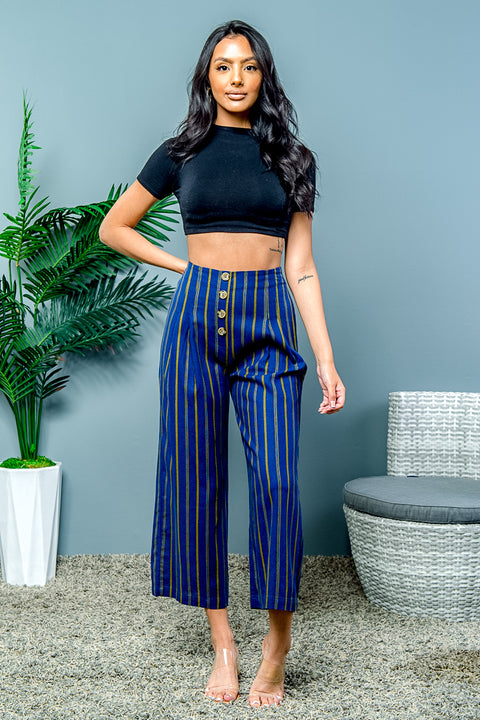 Stripe Pants (TB4694) Navy-Multi / ( S-M-L- 1-1-1)