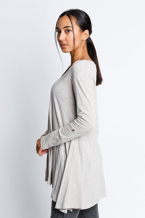 Round Neck Long Sleeve Top* (TK7671L) - Wholesale Fashion Couture 
