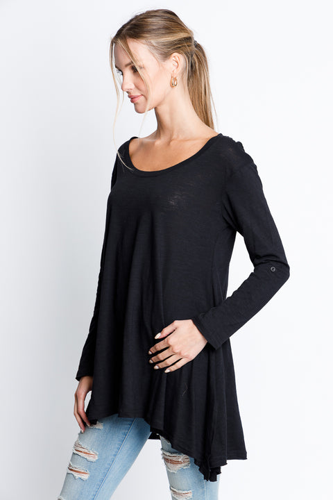 Round Neck Long Sleeve Top* (TK7671L) - Wholesale Fashion Couture 
