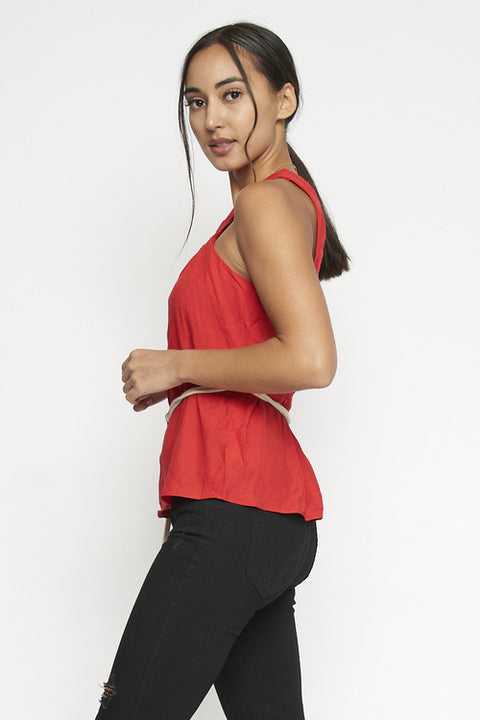 Halter Top Belt Included (55395T) Red / ( S-M-L- 1-2-2)