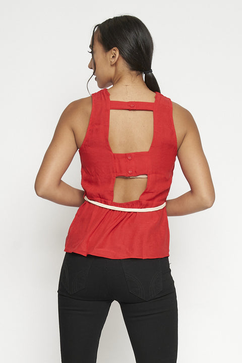 Halter Top Belt Included (55395T) Red / ( S-M-L- 1-2-2)