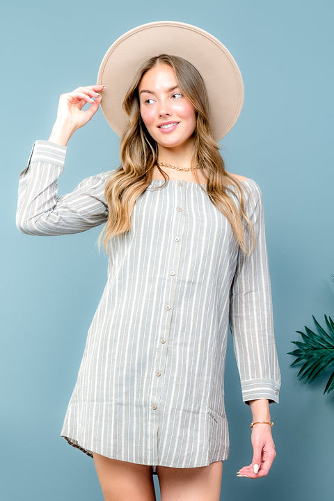 Dress (17E612) Taupe / ( S-M-L- 2-2-2)