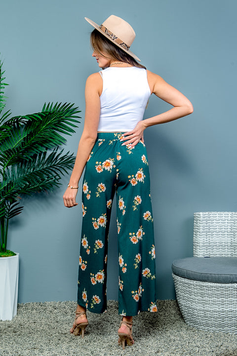 Floral Pants (EM4840) Green / ( S-M-L- 1-1-1)