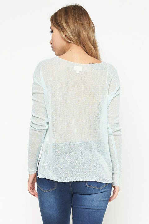 Long Sleeve Sweater Top (THSW0061) - Wholesale Fashion Couture 