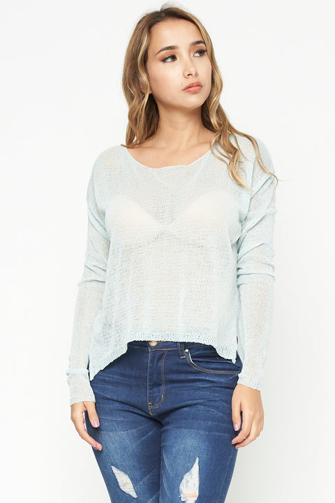 Long Sleeve Sweater Top (THSW0061) - Wholesale Fashion Couture 