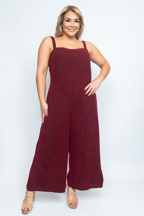 Plus Size Solid Jumper (JP13389) Burgundy / ( 1XL-2XL-3XL- 2-2-2)