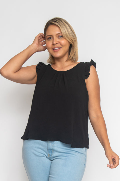 Plus Size Solid Top (ZB8087) - Wholesale Fashion Couture 