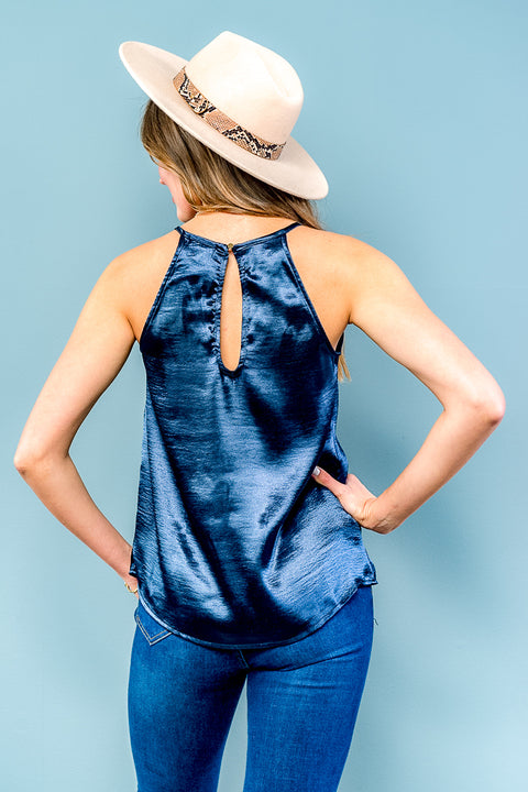 Sleeve Less Top (J70333CCBI) Navy / ( S,M,L,XL- 1,2,2,1)