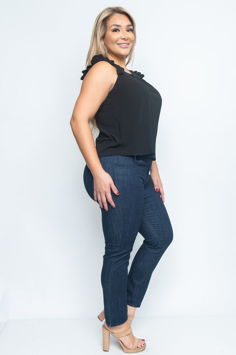 Plus Size Short Sleeve Plus Size Top (ZB8285) - Wholesale Fashion Couture 