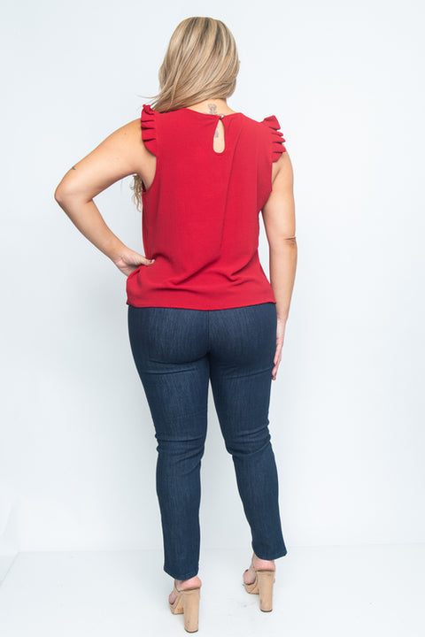 Plus Size Short Sleeve Plus Size Top (ZB8285) - Wholesale Fashion Couture 