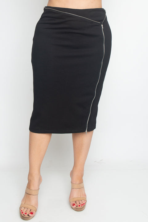 Plus Size Skirts (ED25001P) Black / ( 1XL-2XL-3XL- 2-2-2)