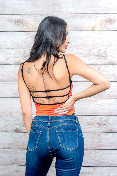 Bodysuit (S3030B) Orange / ( S-M-L- 3-2-1)
