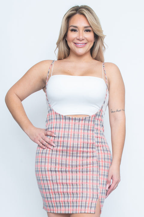 Plus Size Midi Dress (ZA3640) Coral / ( 1XL-2XL-3XL- 1-1-1)