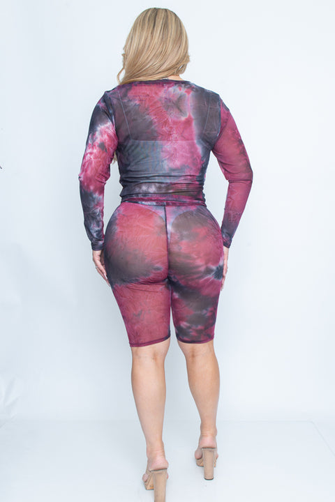2 Piece Set (ZA3417/ZA3431) Wine / ( 1XL-2XL-3XL- 1-1-1)