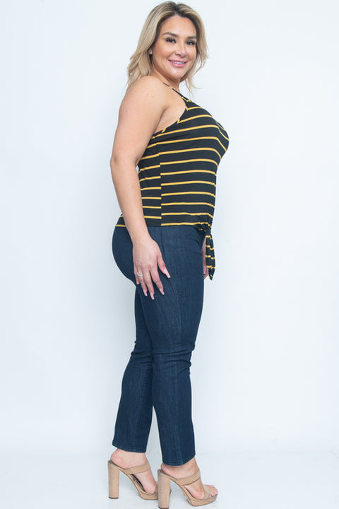Plus Sleeve Less Top (ZA0194P) Yellow / ( 1X-2X-3X- 1-1-1)