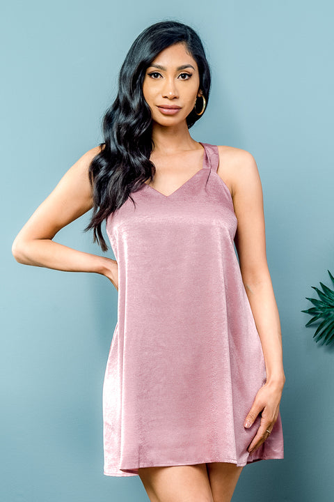 Midi Dress (LO41975) Mauve / ( S-M-L- 3-2-2-)