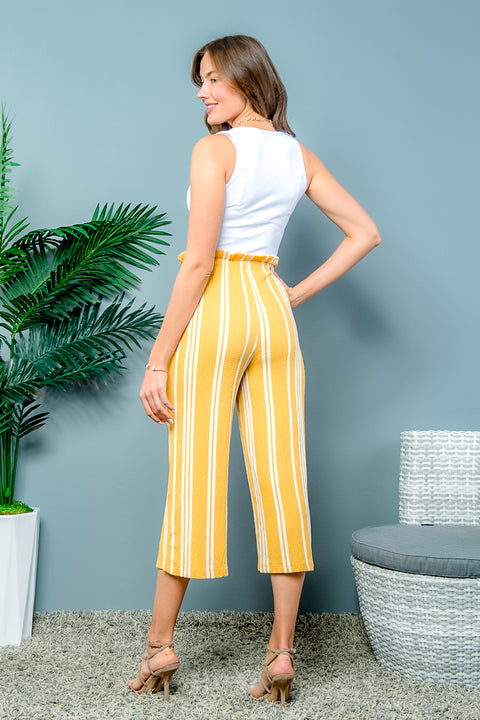 Pants (6472PY) Mustard-White / (S-M-L - 2-2-2)