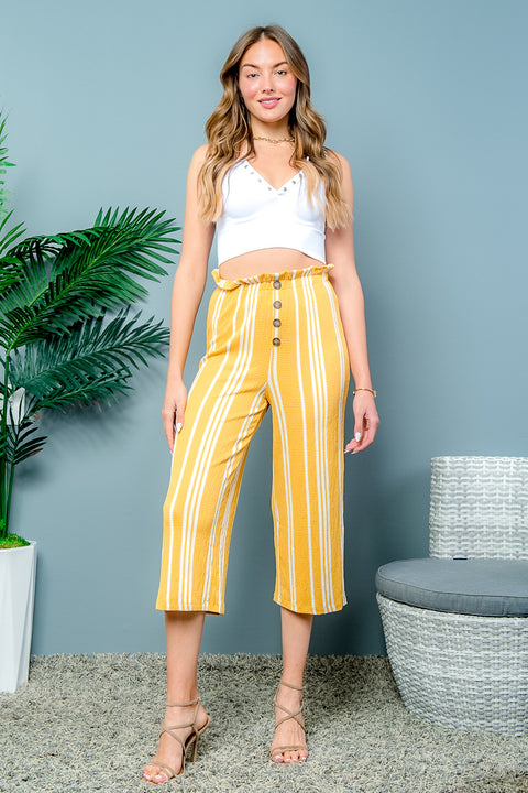 Pants (6472PY) Mustard-White / (S-M-L - 2-2-2)