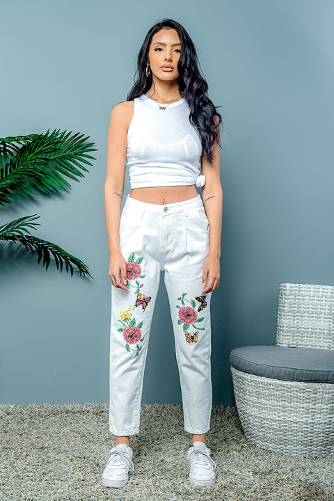 Jean Pants (SDR-11085) White / (0-1-3-5-7-9-11 - 1-2-2-2-2-2-1)