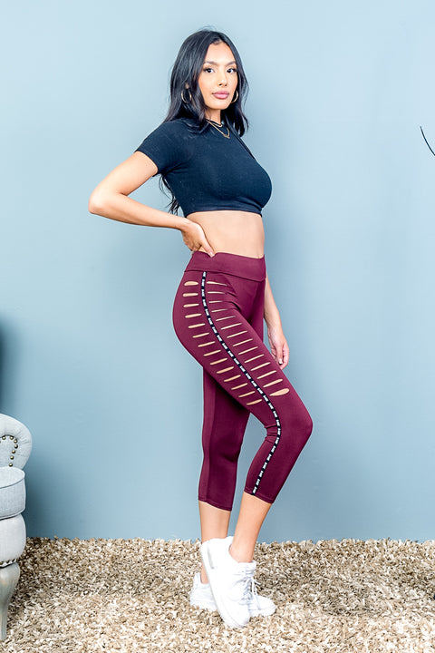 Legging (AP-52471) Burgundy / (S-M-L  -  2-2-2)