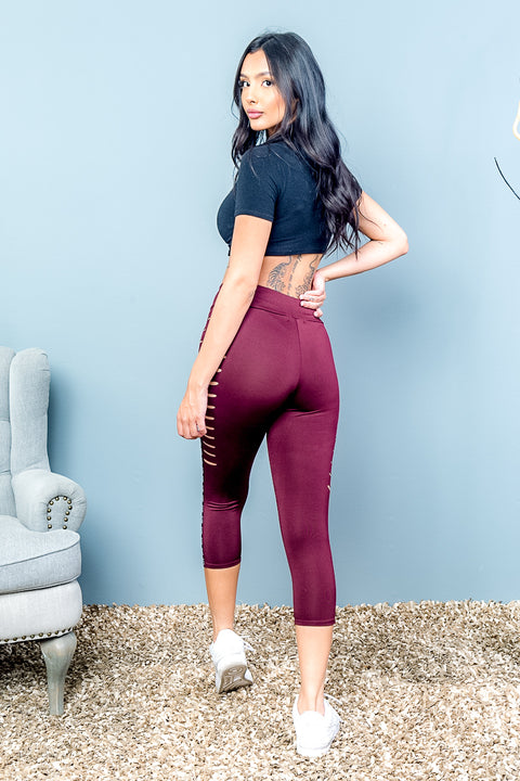 Legging (AP-52471) Burgundy / (S-M-L  -  2-2-2)