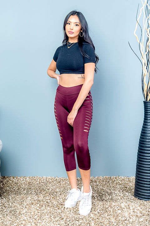 Legging (AP-52471) Burgundy / (S-M-L  -  2-2-2)