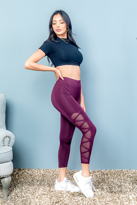Legging (AP52307) Burgundy / (S-M-L  -  2-2-2)