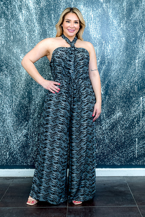 Plus Size Jumpsuit (FE22E293) Black / (1X-2X-3X - 3-3)