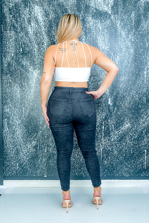Plus Size Pants (HPS-1554) Black / (14-16-18-20-22 - 2-2-2-1-1)